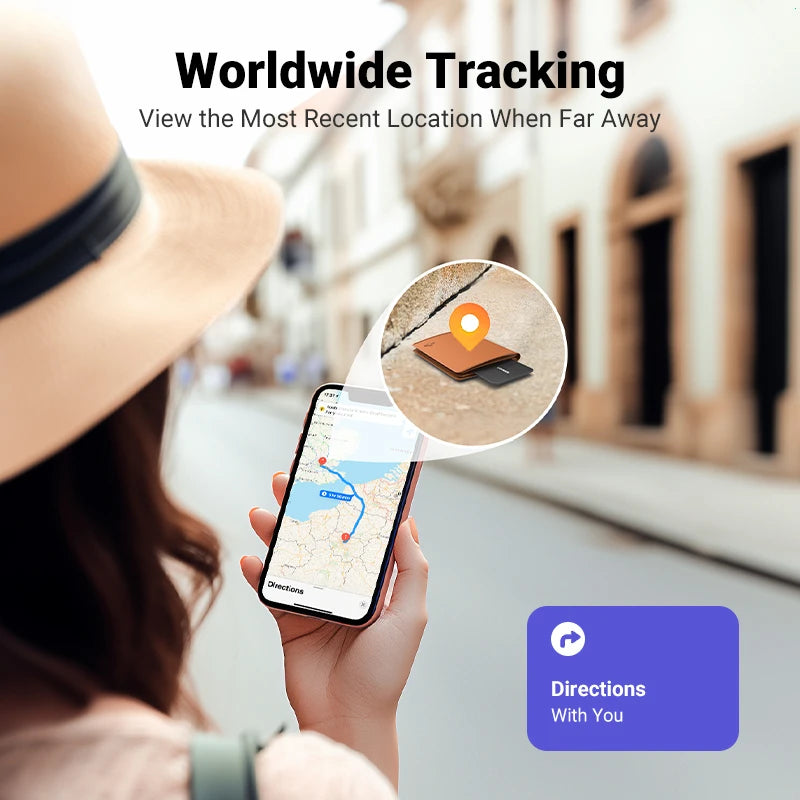 UGREEN Wallet Finder, Smart Bluetooth Tracker Card and Item Locator for Luggage Tags Passports with Apple Find My App (Only iOS)